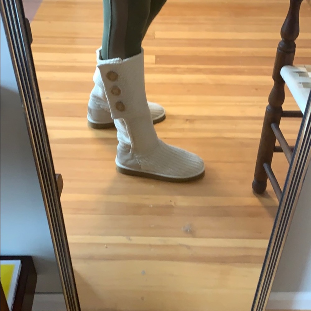 Ugg Tall Cardy Button Boot in Sand - Picture 8 of 10